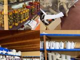 several pictures of a store filled with lots of different types of items