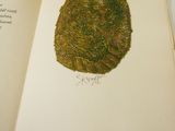 an open book with a drawing of a fingerprint on it