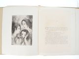 un livre sur lequel figure le dessin d'une femme et de deux enfants