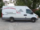 a white van that is parked in a parking lot