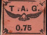 an old stamp with a picture of an eagle on it