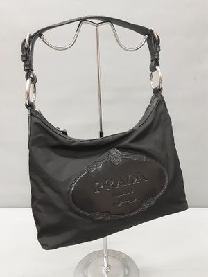 PRADA. Sac en toile noir. Année 2005.