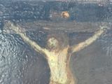 un tableau représentant Jésus sur la croix dans l'eau