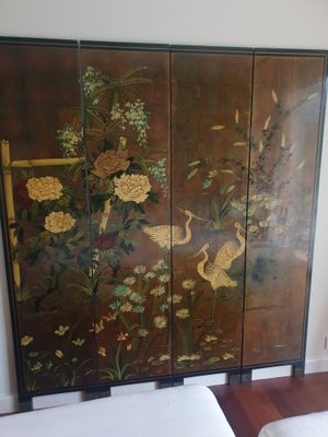 Paravent en vernis style JAPON ou CHINE, travail moderne, Di…