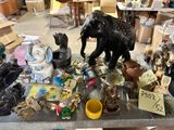 a table with a lot of items on it