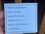 a person holding a sign in their hand that says refour a la bergerie