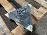 a piece of metal on top of a wooden pallet