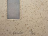 a painting of a cross on a wall with writing on it