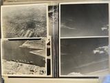 an old black and white photo of an aerial view of a city