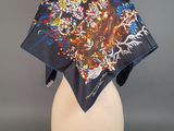 a close up of a scarf on a mannequin head