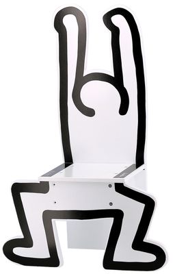 Chaise enfant "Keith Haring", version blanche