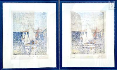 Yvonne CANU (1921-2008) Voiliers