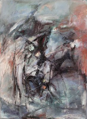 an image of a painting of a horse with a rider on it