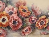a painting of a bunch of flowers on a table