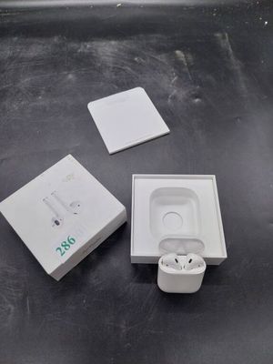 a white box with an apple airpods and a white box with an apple airpods on it