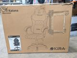 a cardboard box with a drawing of a person sitting on a chair