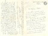 a handwritten letter written in black ink on a piece of paper