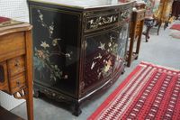 buffet en laque de Chine - décor de fleurs et d'oiseaux - av… (photo 4)