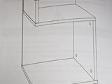 a drawing of a shelf with a drawer on it