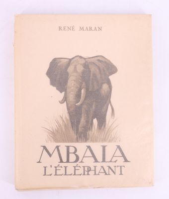 un vieux livre dont la couverture est ornée d'une image d'éléphant