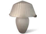 a lamp that is sitting on a white table