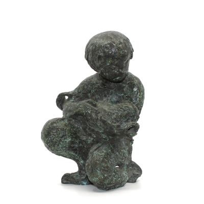 Edmond MOIRIGNOT (1913-2002) L'enfant au triton