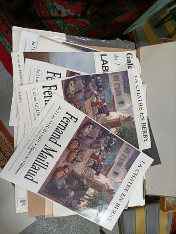 Lot d’affiches, dessin, une affiche TOFFOLI, deux cadres décorati