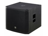 a black speaker on a white background with a white background