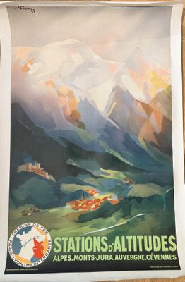an image of a picture of a poster of a mountain range