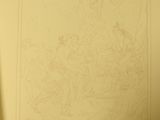 a picture of a drawing on the wall of a room