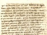 un ancien manuscrit sur lequel figure une écriture à l'encre noire