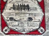 an old newspaper with a picture of people riding on horses