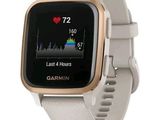 une montre connectée dotée d'un capteur de fréquence cardiaque intégré à l'écran