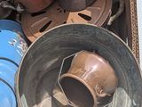 a box full of old items sitting on the floor