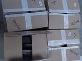 a stack of boxes that are sitting on a table