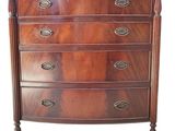 image d'une commode en bois sur fond blanc