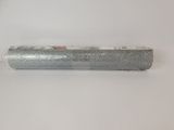 a roll of silver foil sitting on top of a white surface