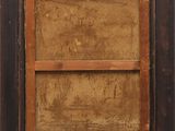 a painting of a wooden frame with a brown background