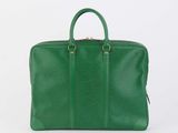 louis vuitton green epi leather briefcase