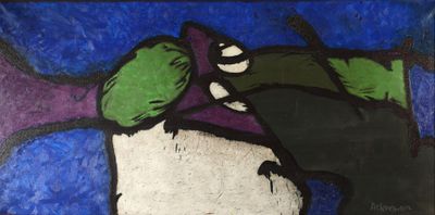 Paul Ackerman ( 1908-1981) La boule verte, Huile sur toile, … - Photo 1