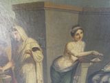 un tableau représentant une femme en train de se laver les mains dans une baignoire