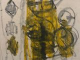 un dessin représentant une borne d'incendie jaune sur une feuille de papier