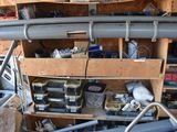 a garage with a lot of tools and tools on the shelves