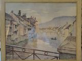 a picture of a painting hanging on the wall of a building