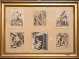 une vieille photo représentant un ensemble de photos de personnes et d'animaux