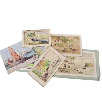 many cards of different colors and designs on a table