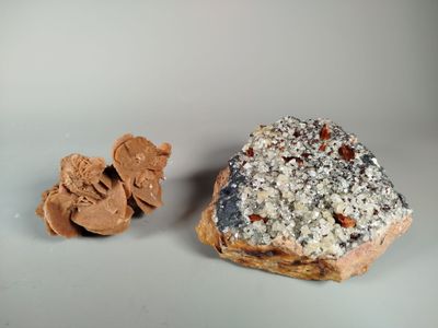 a piece of bread and a piece of chocolate on a table
