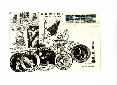 une carte postale sur laquelle est dessiné un homme à vélo