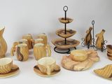many pieces of art that are on the table