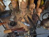 a table with a lot of different tools on it